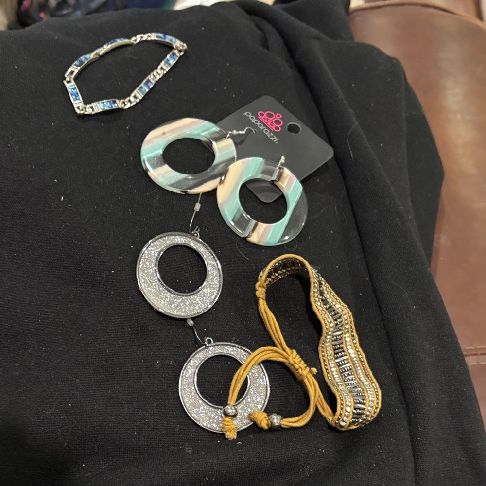 Paparazzi and Multicolor and Silver Hoop Earrings